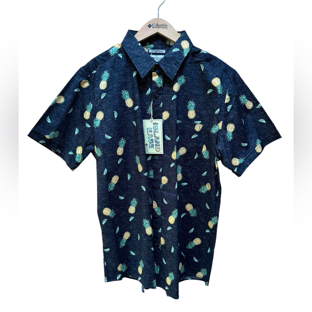 NWT Haggar Clothing Stretch‎ Island Ease Button Down Shirt